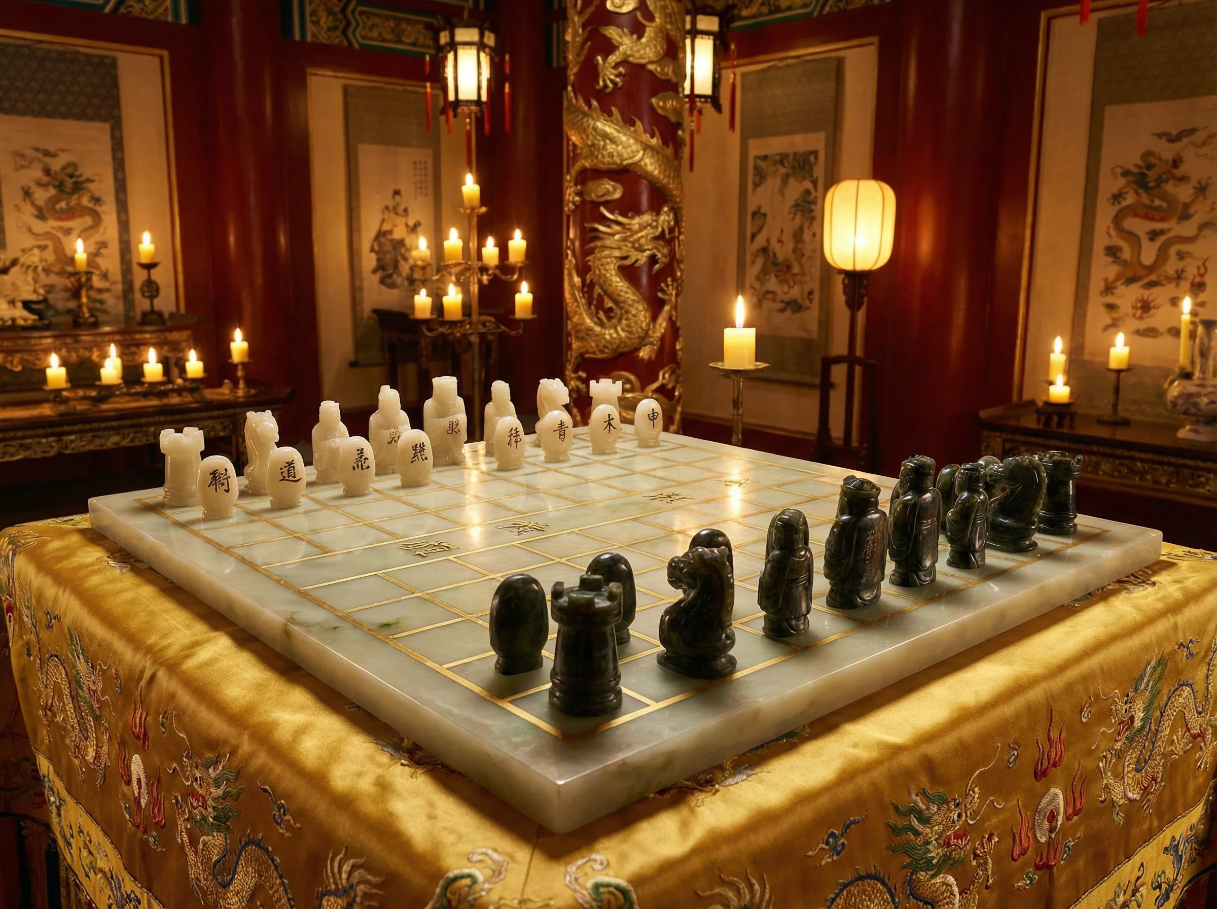 和田玉棋盘特写 - 斗地主wangzhi 珍宝鉴赏